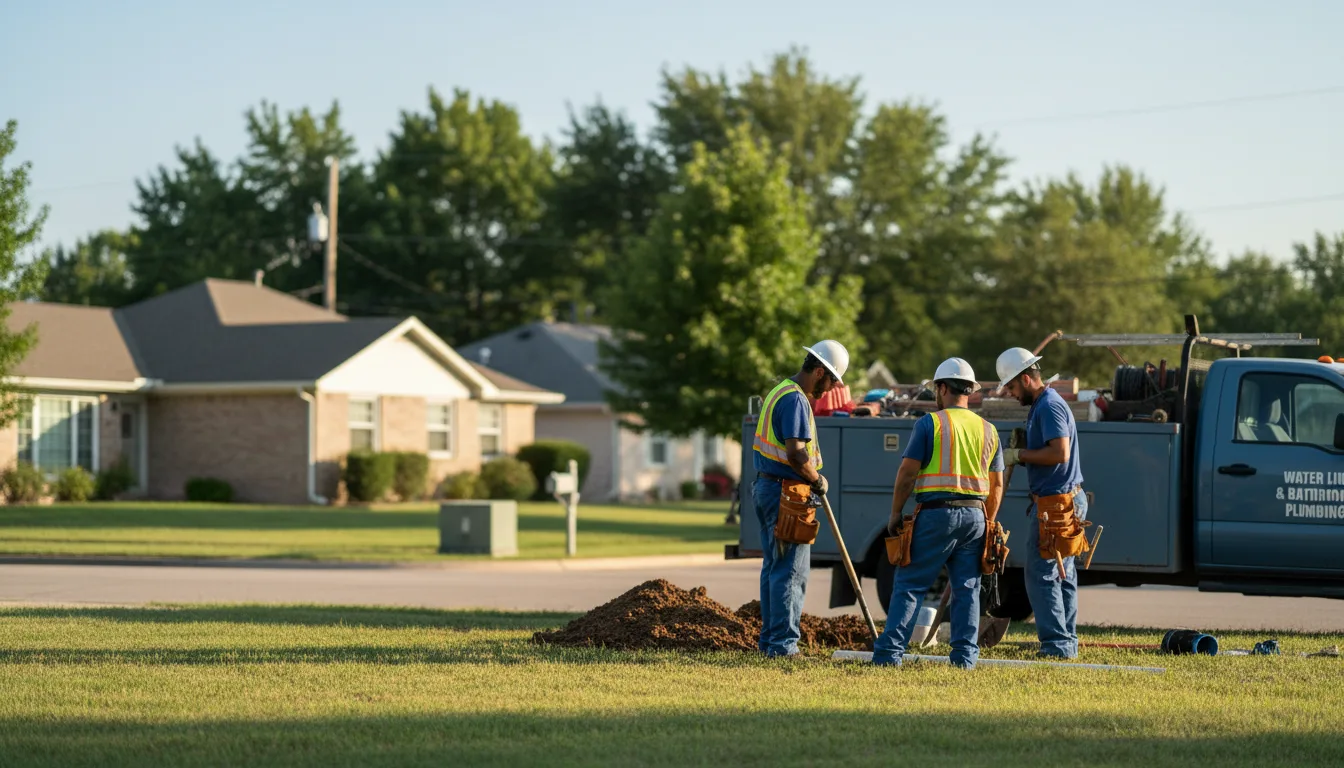 Residential water line and bathroom plumbing service in Deer, AR